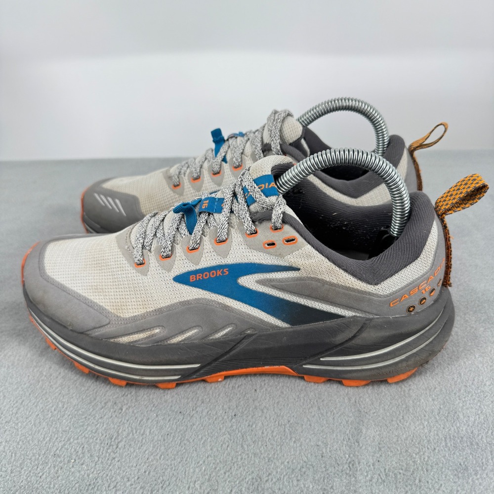 Brooks Cascadia 16 Mens 7 Trail Shoes Oyster Mushroom Orange 1103761D038